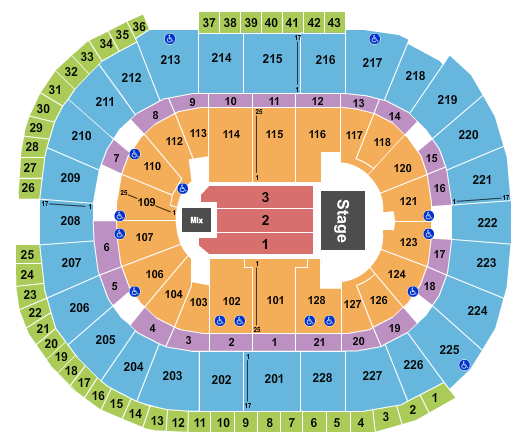 SAP Center Andrea Bocelli Seating Chart